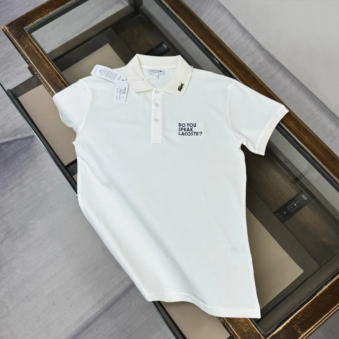 C🌟LACOSTE 2026 New Arrival polo ～ ✅ Same Style～ ， ！ ， ！ ！ ， ， ， ， 👍 ：Black White Khaki Green Size：M L XL XXL 3XL（ ！）
